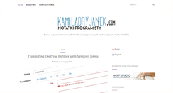 Desktop Screenshot of kamiladryjanek.com